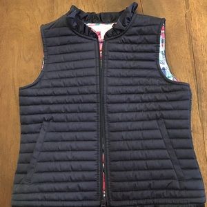 Lilly Pulitzer Girls Vest Navy Blue Size M 6-8)
